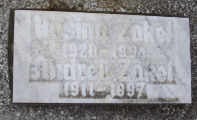 Zakel Andreas 1911-1997 Schmidt Rosina 1920-1994 Grabstein